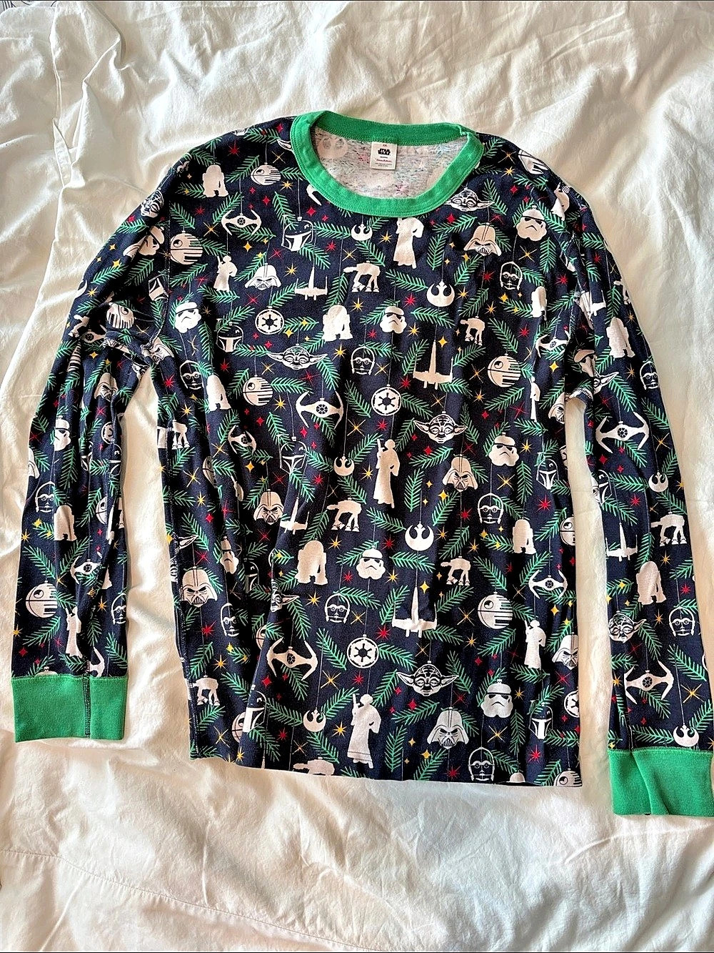 Star Wars Collection Hanna Andersson Graphic Long Sleeve pajama top XXL Black Gr